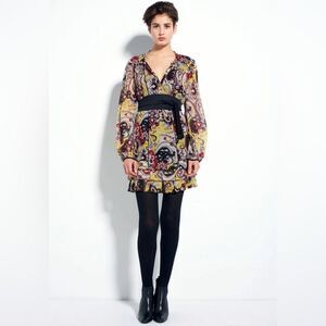 Diane Von Furstenberg Silk Lynda Printed Women's Mini Dress (Size 10)